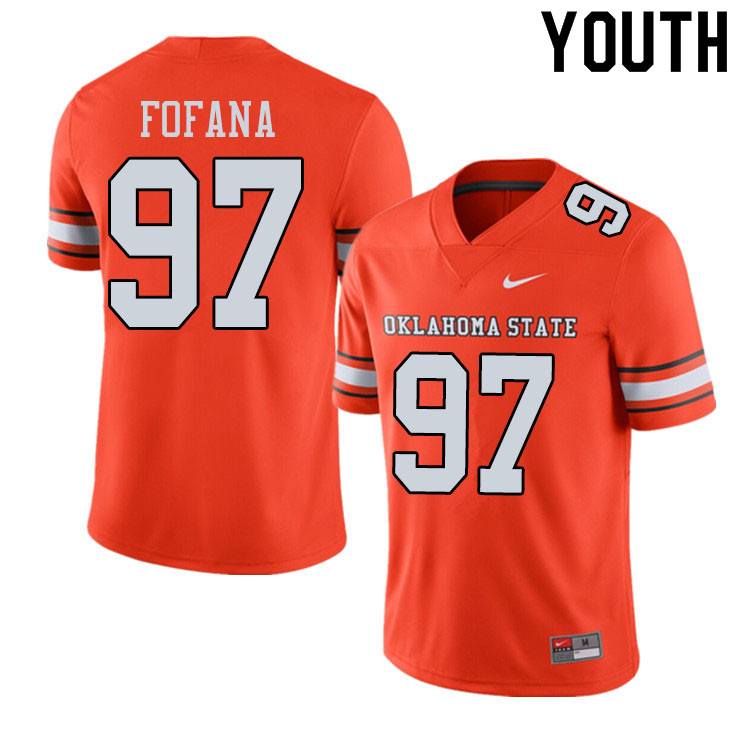 Youth #97 Amadou Fofana Oklahoma State Cowboys College Football Jerseys Sale-Alternate Orange - Click Image to Close